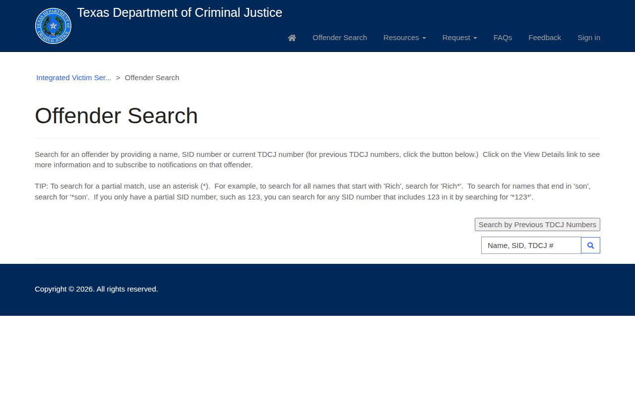 TDCJ IVSS specific inmate search for Bee County state releases
